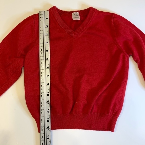 Carter’s Red V-Neck Holiday Sweater (3T) - Picture 4 of 7